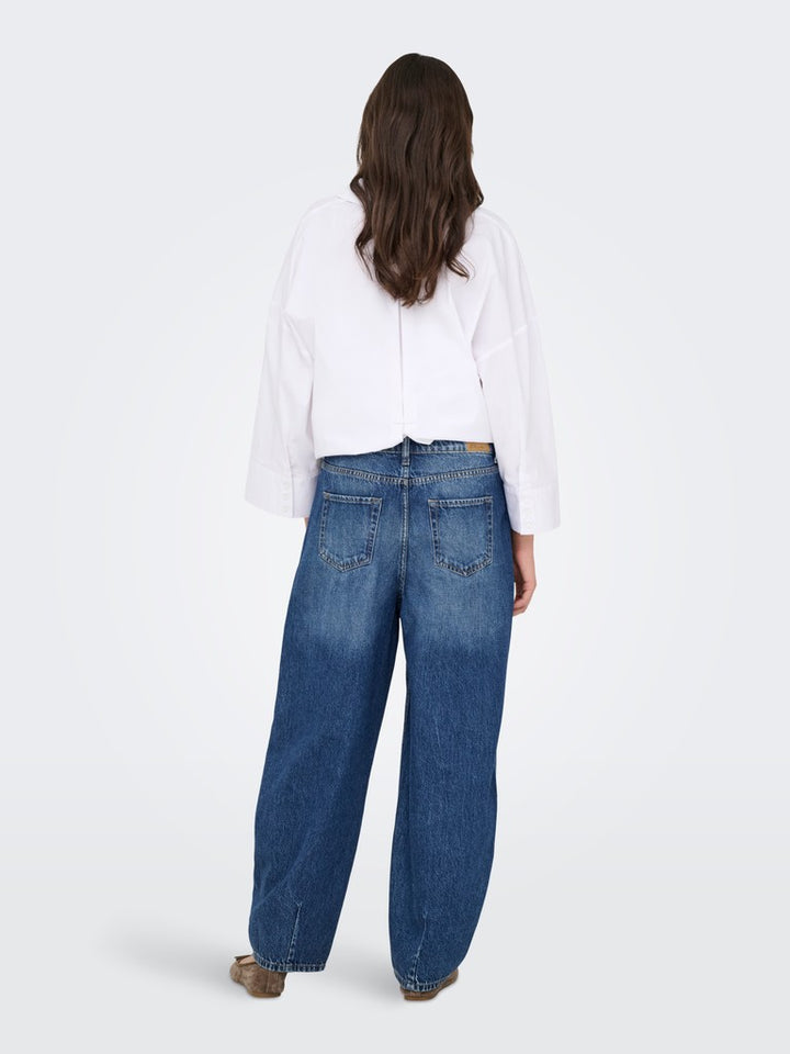 Jdysusie Mw Barrel Mb Jeans Dnm Noos - Blue Denim