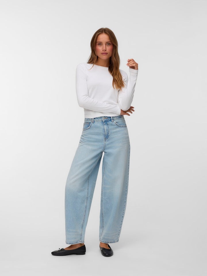 Vmbillie Hr Barrel Ank Jeans Mix Ga Noos - Blue Denim