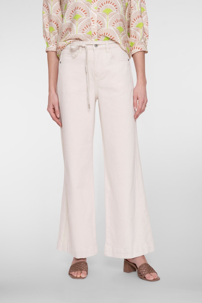 Jeans Wide Linen Mix - Ecru