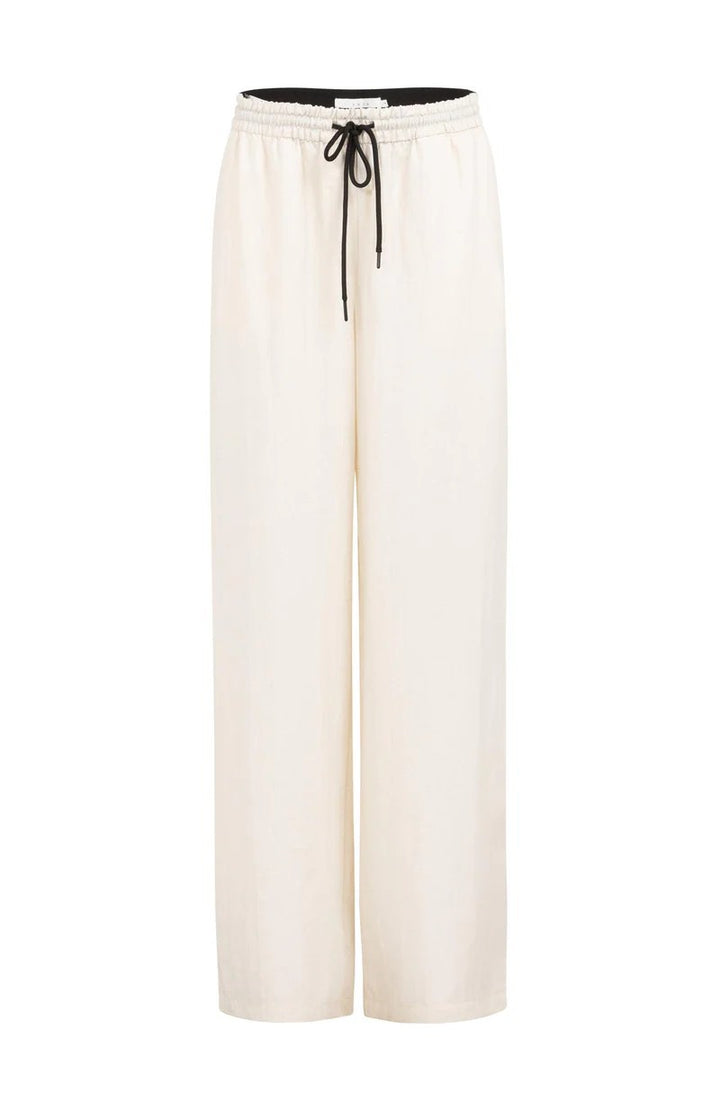 Woven Wide Leg Trousers - L32 - Ecru