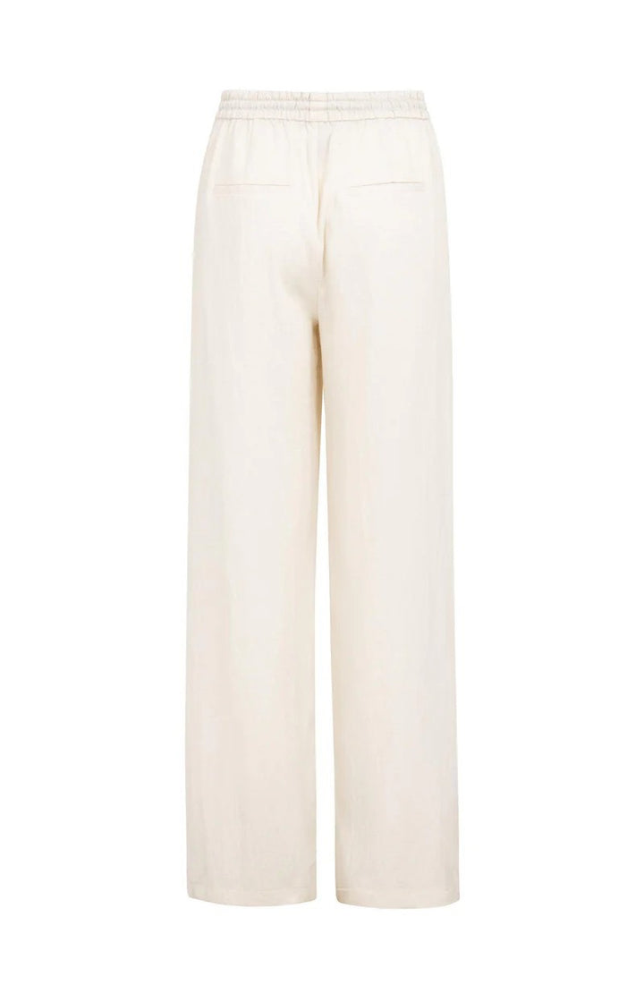 Woven Wide Leg Trousers - L32 - Ecru