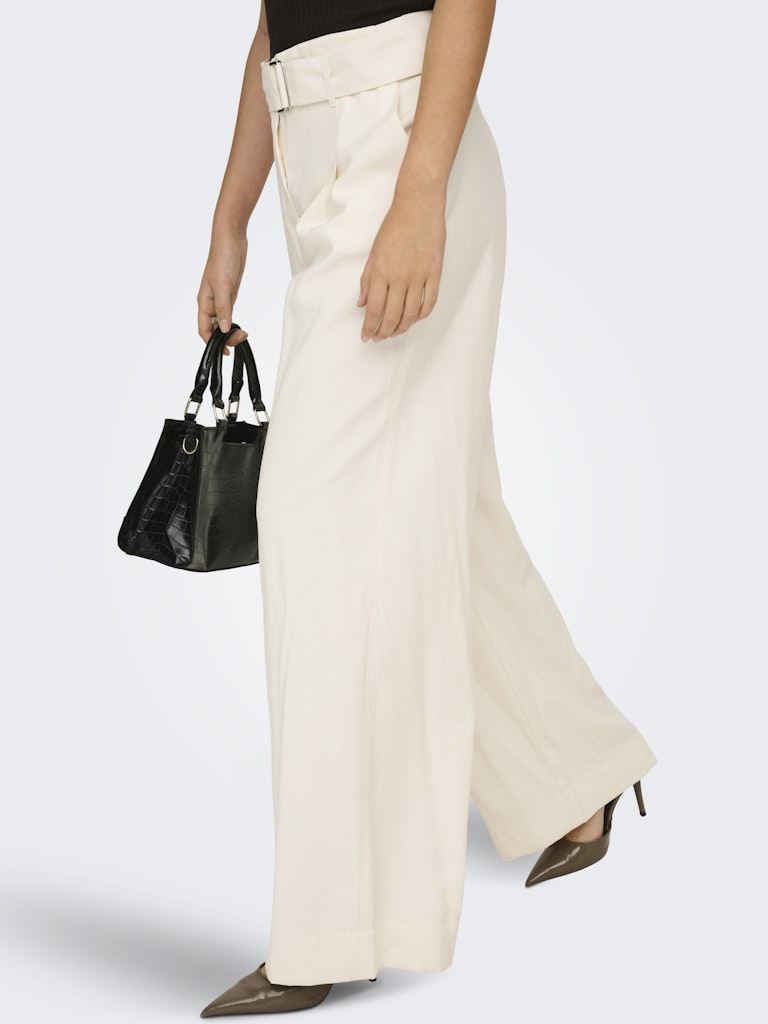 Onltila Life Hw Belt Wide Pant Tlr - Ecru