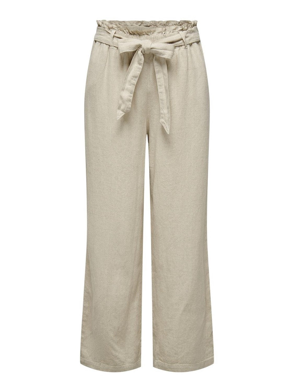 Jdysay Linen Belt Pant Wvn - Zand