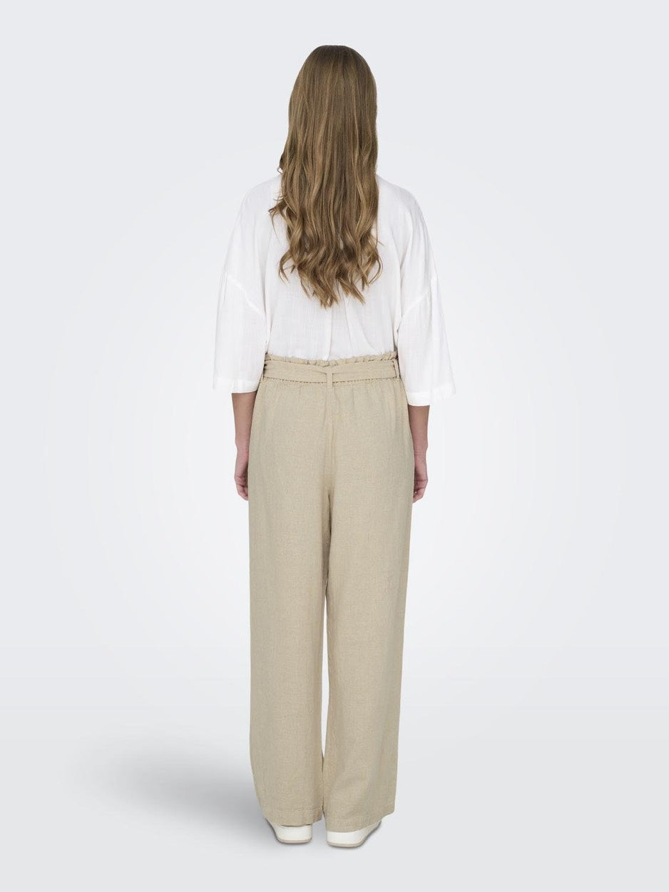 Jdysay Linen Belt Pant Wvn - Zand