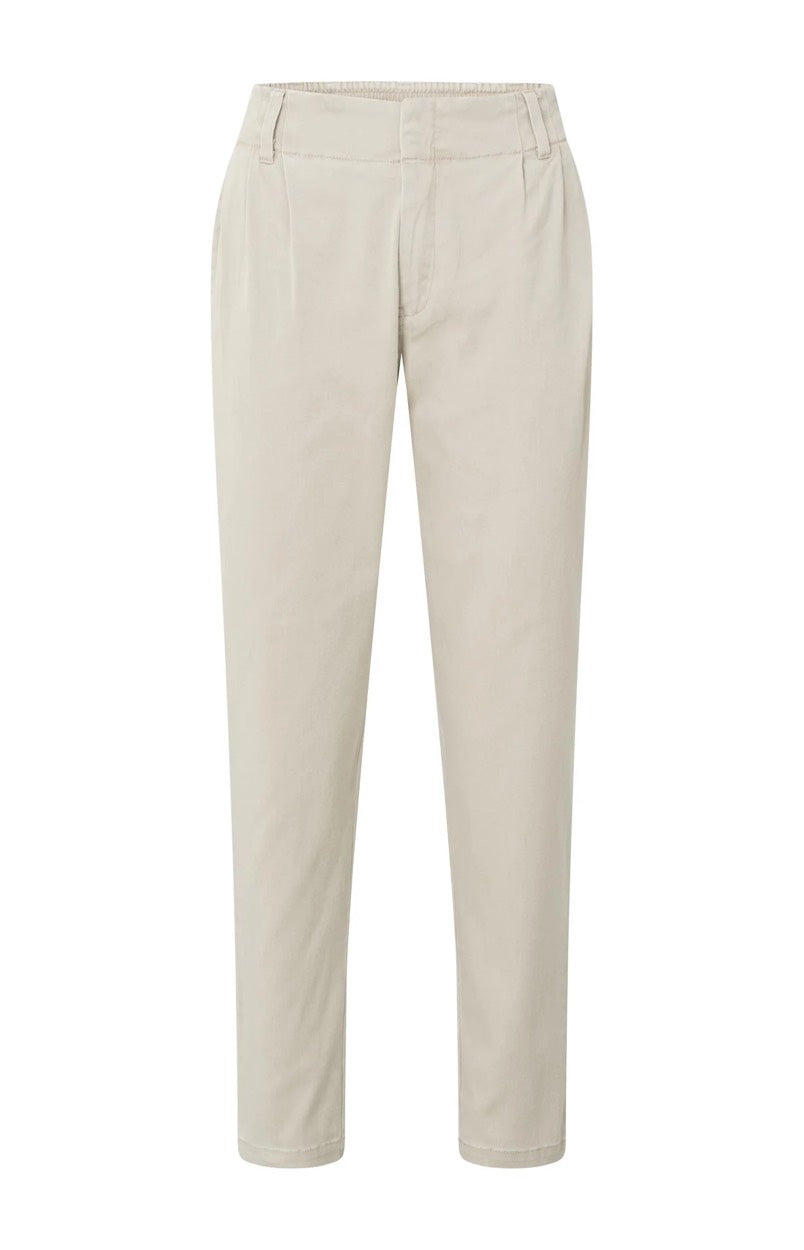 Woven Loose Fit Trousers With - Beige