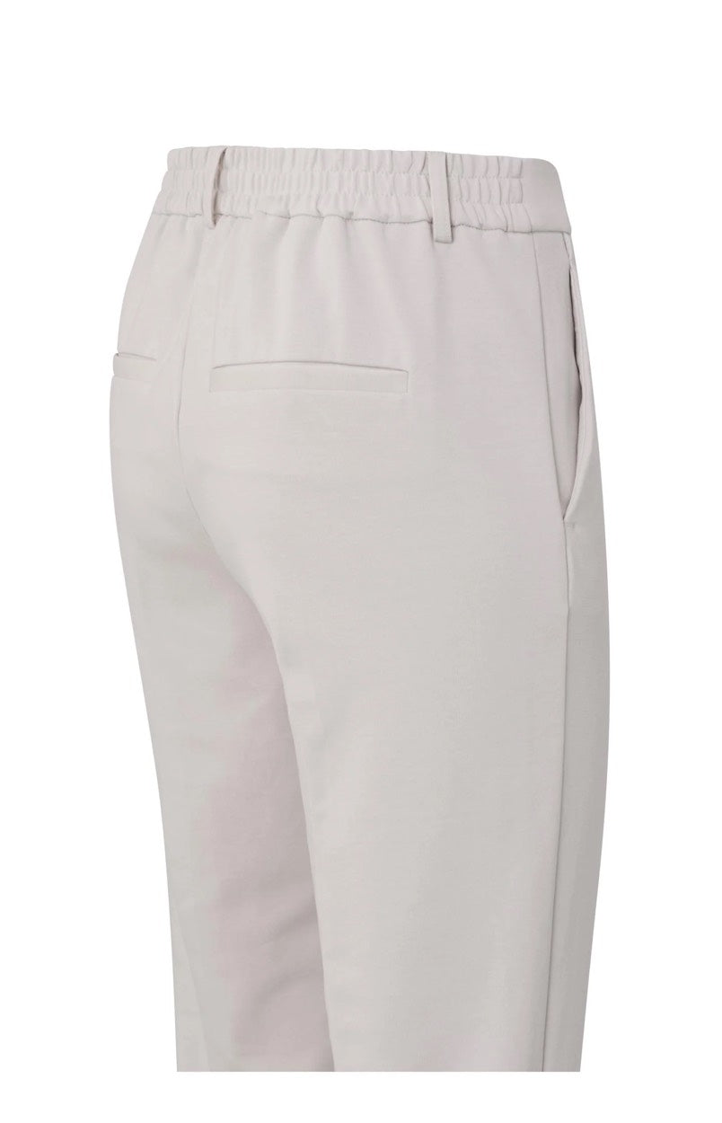Jersey Tailored Trousers With - Beige