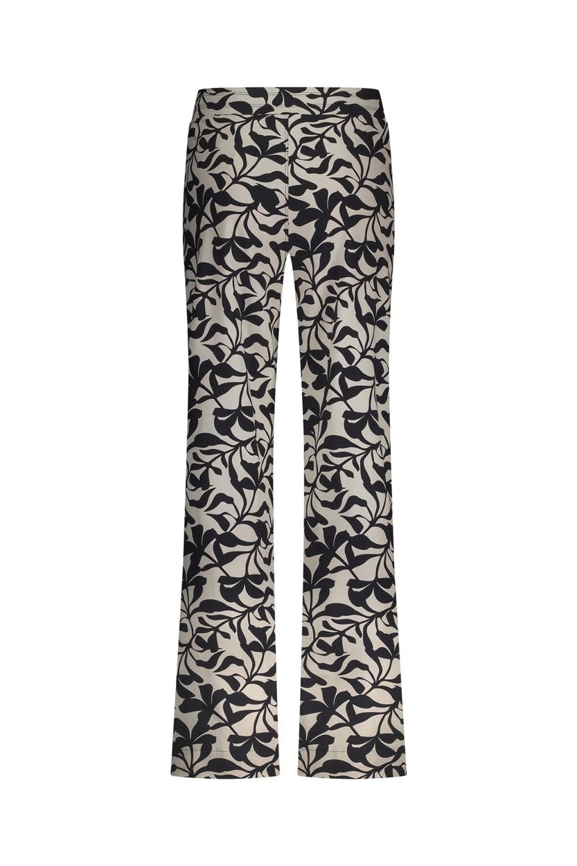 Abigail Leafs Trousers - Ecru Dessin