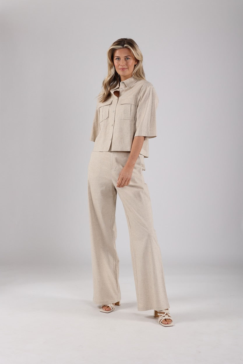 Eline Pants - Ecru Dessin