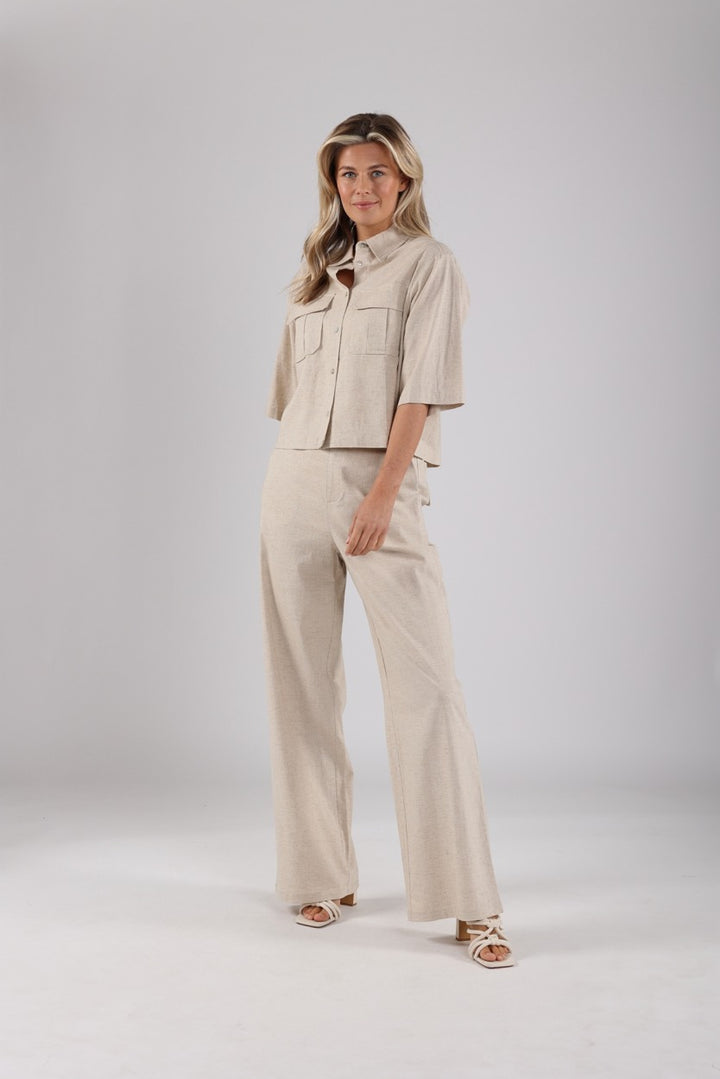 Eline Pants - Ecru Dessin