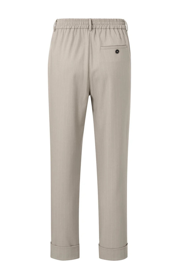 Soft Pinstripe Pantalon With S - Ecru Dessin