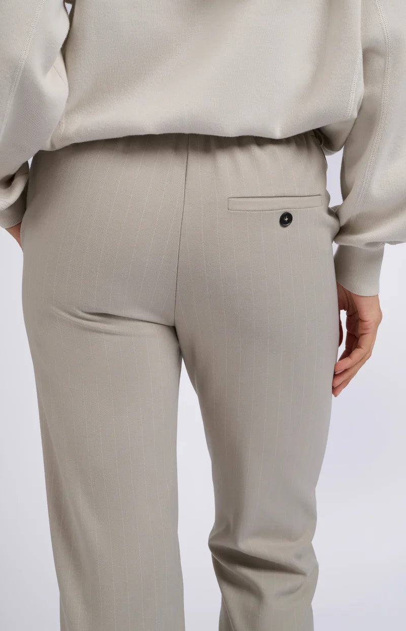 Soft Pinstripe Pantalon With S - Ecru Dessin