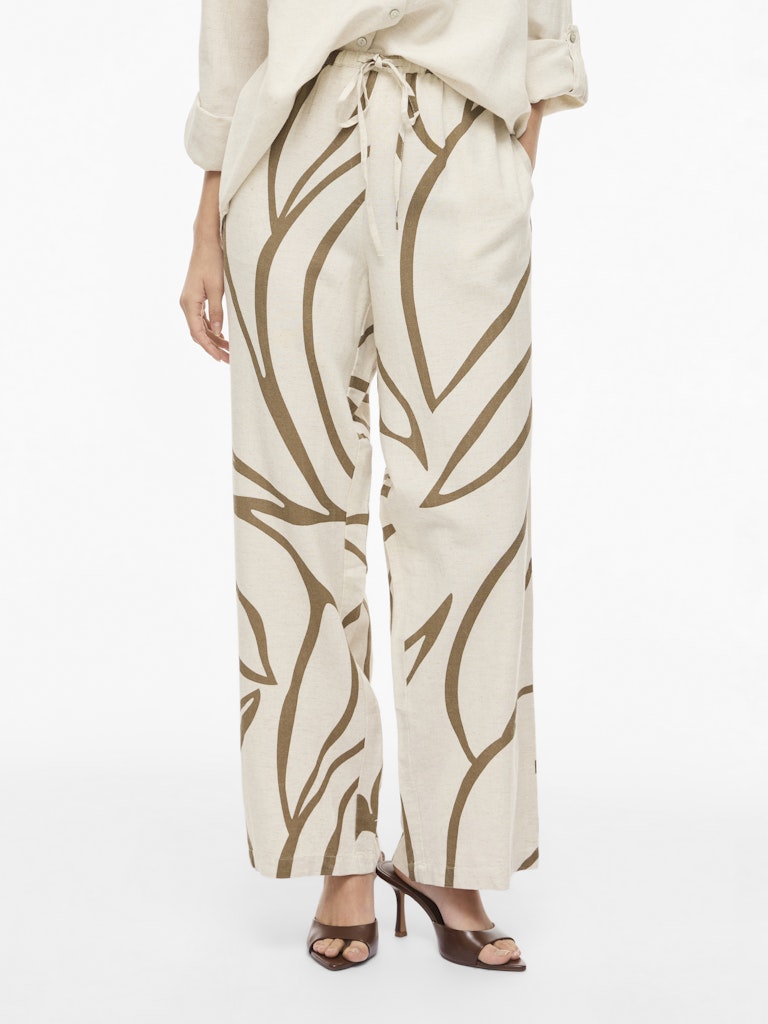 Viprisilla Rw Pants - Noos - Ecru Dessin