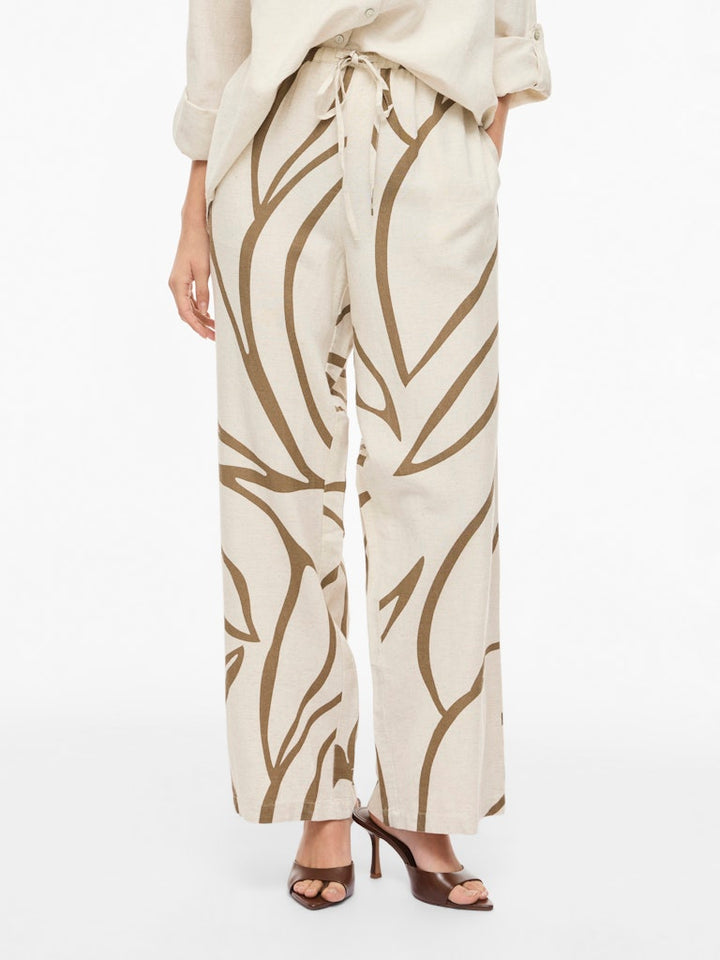 Viprisilla Rw Pants - Noos - Ecru Dessin