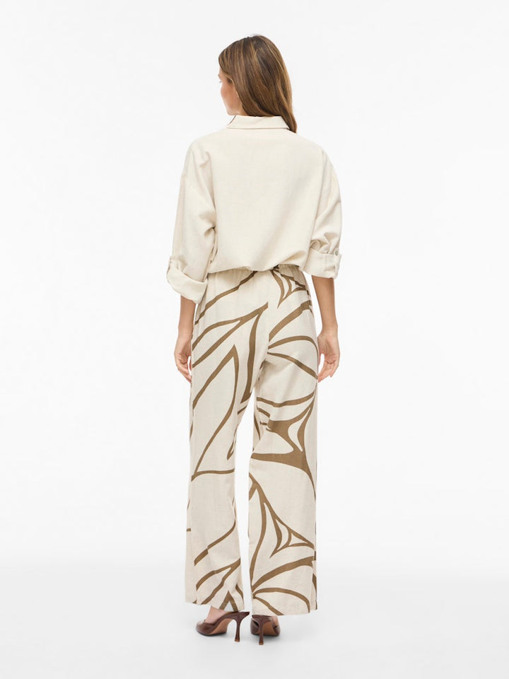 Viprisilla Rw Pants - Noos - Ecru Dessin