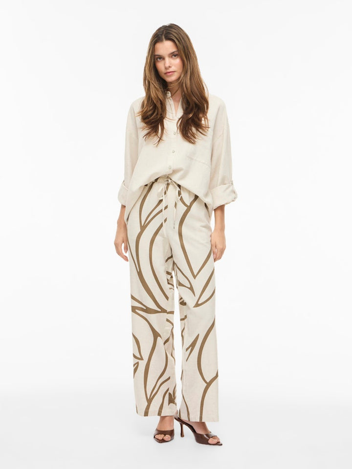 Viprisilla Rw Pants - Noos - Ecru Dessin
