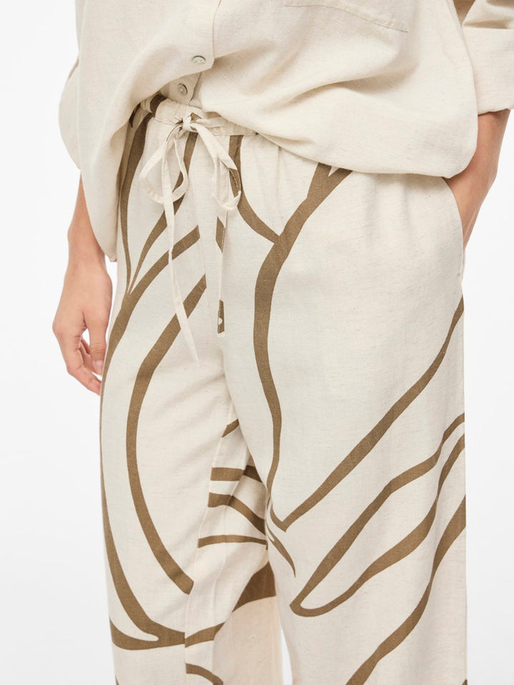 Viprisilla Rw Pants - Noos - Ecru Dessin