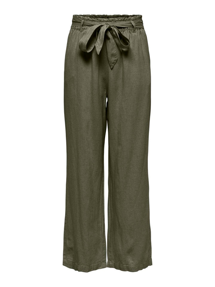 Jdysay Linen Belt Pant Wvn - Army