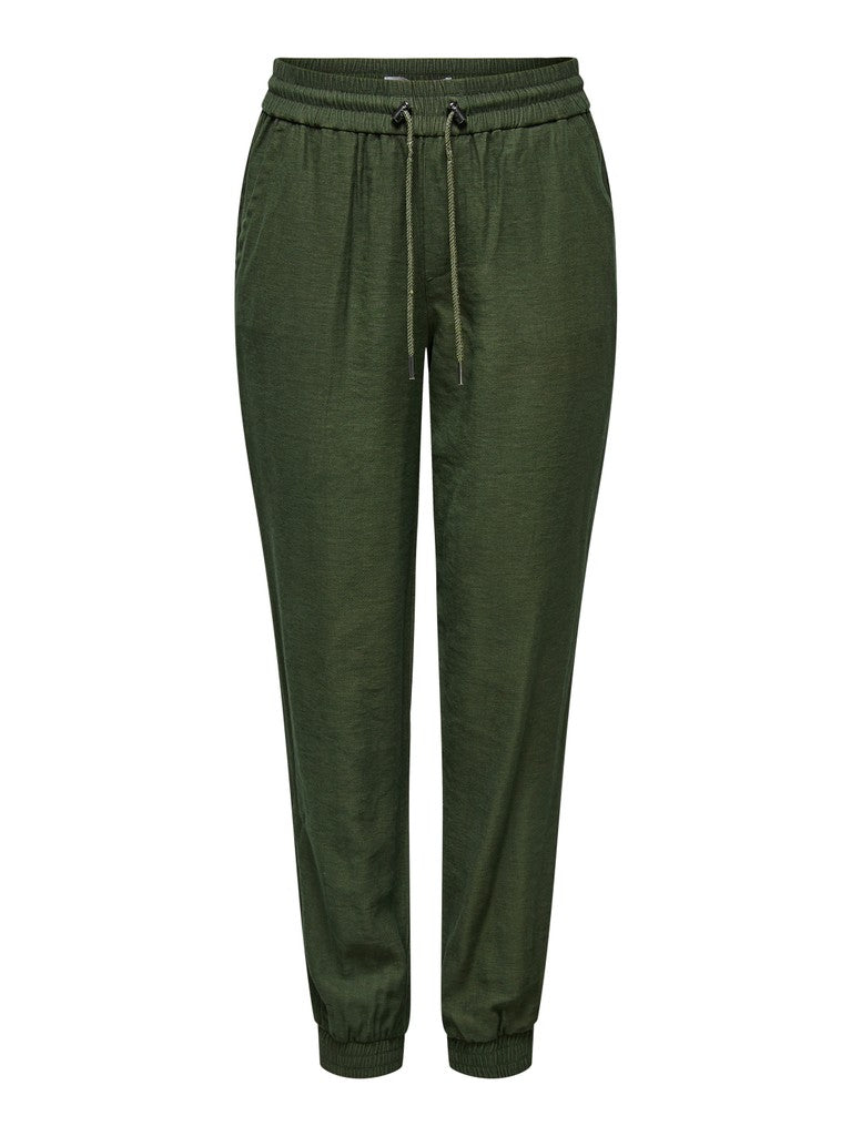 Onlkelda-emery Mw Pull-up Pants Pnt - Donkergroen