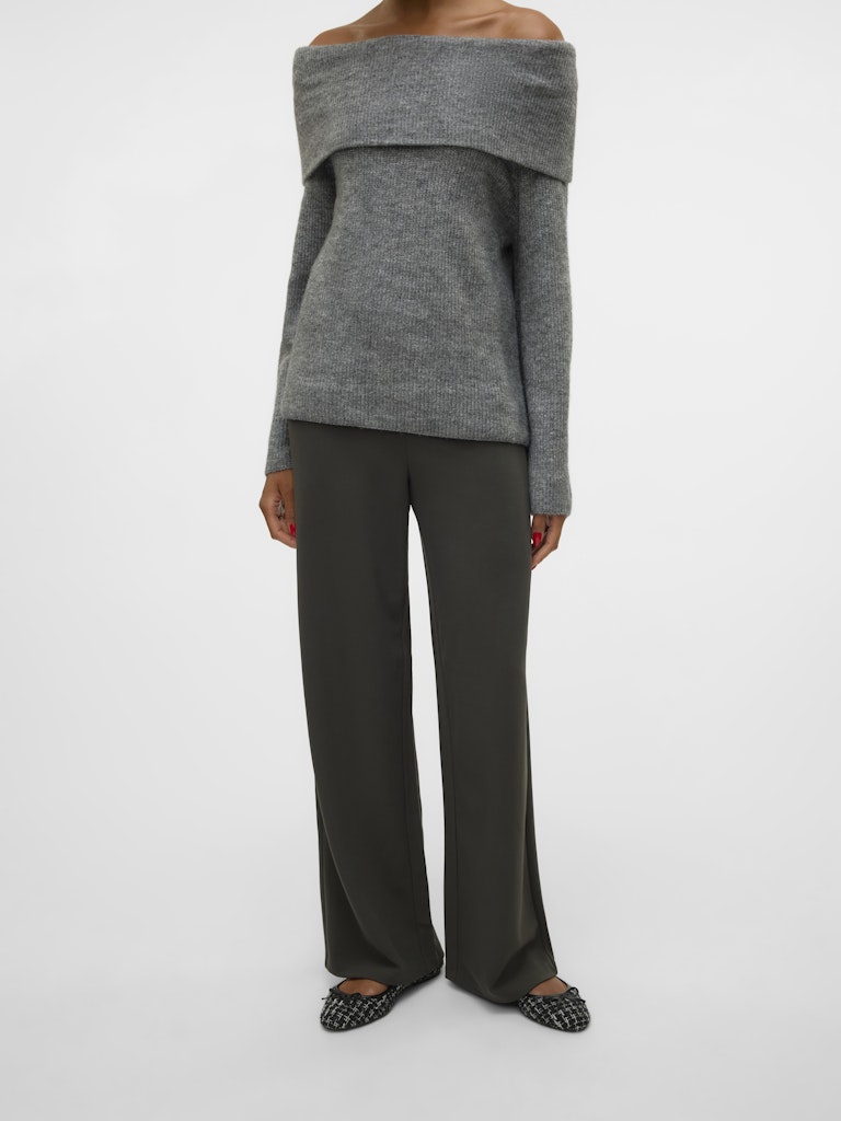 Vmberlin Zamira Mw Wide Pant Noos - Donkergroen