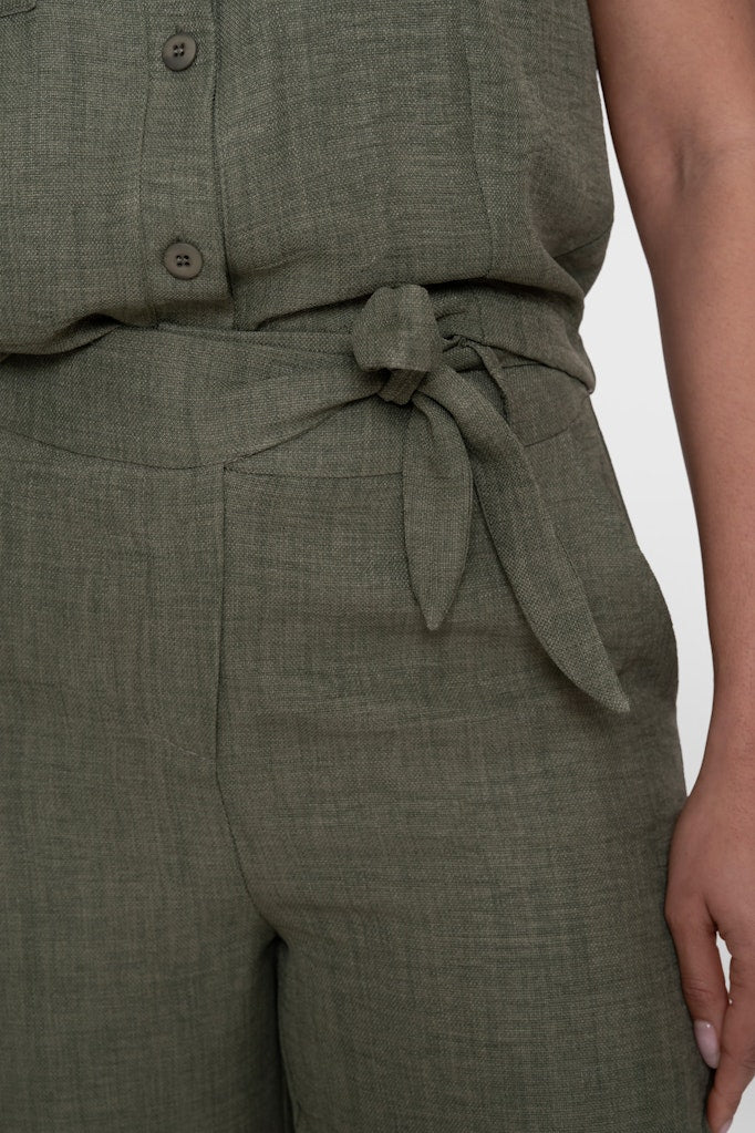 Pants With Strap - Groen Dessin