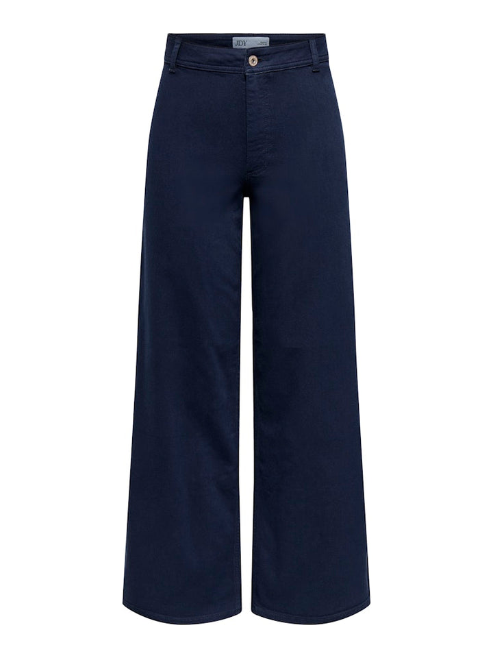 Jdyiris Stretch Hw Wide Pant Pnt Noos - Navy