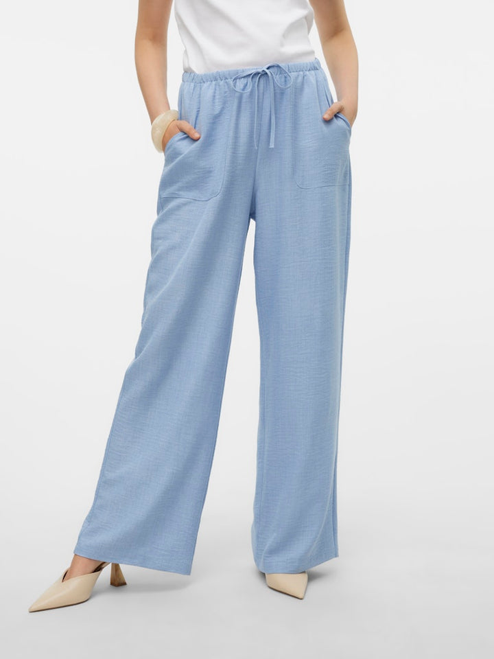Vmmelaney Hw Loose Pant - Lichtblauw