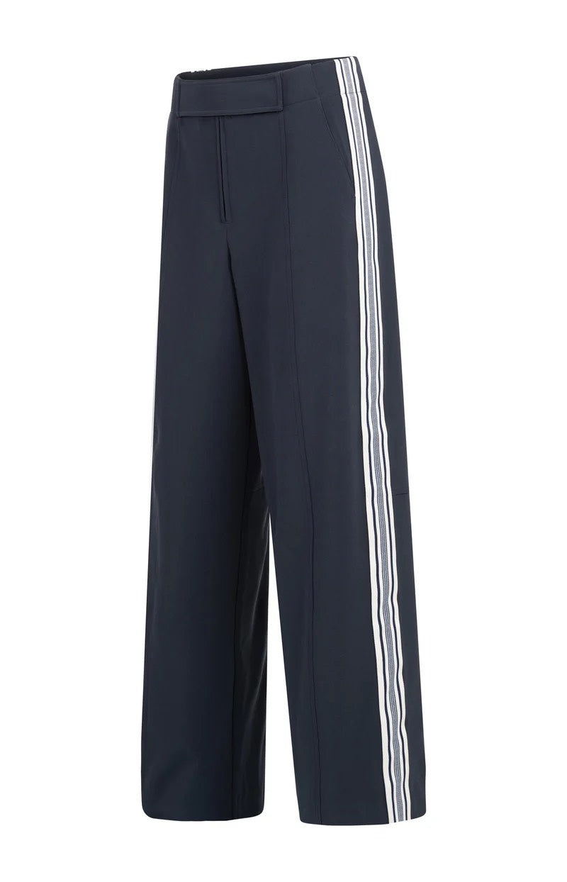 High Waist Wide Leg Trousers W - Rafblauw