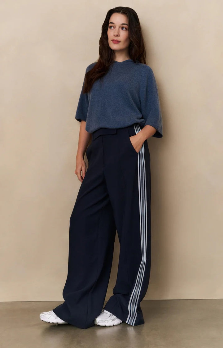 High Waist Wide Leg Trousers W - Rafblauw