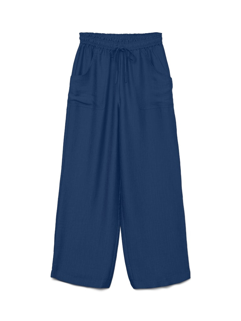 Vmtoma Hw Straight Pants Wvn Lcs - Kobalt