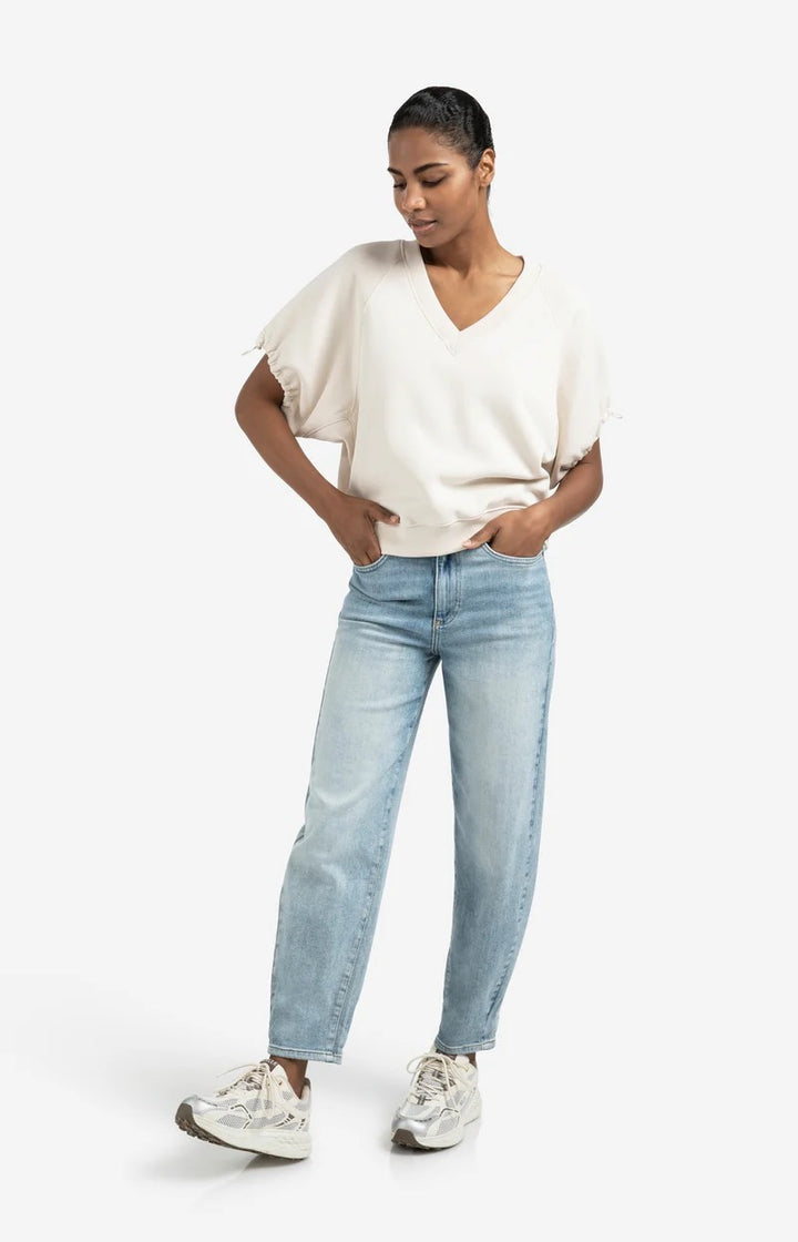 Loose Fit Hw Denim - Blue Denim