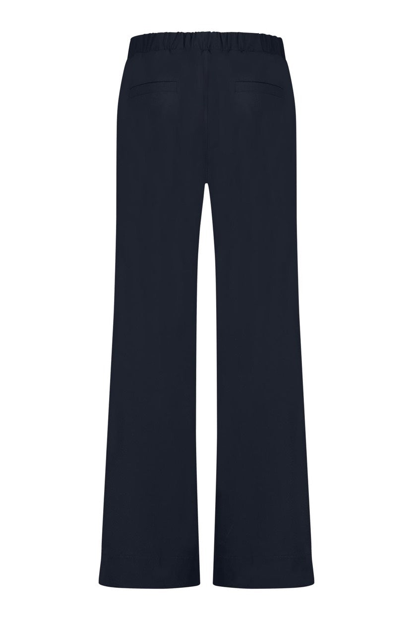 Cilou Piping Trousers - Navy