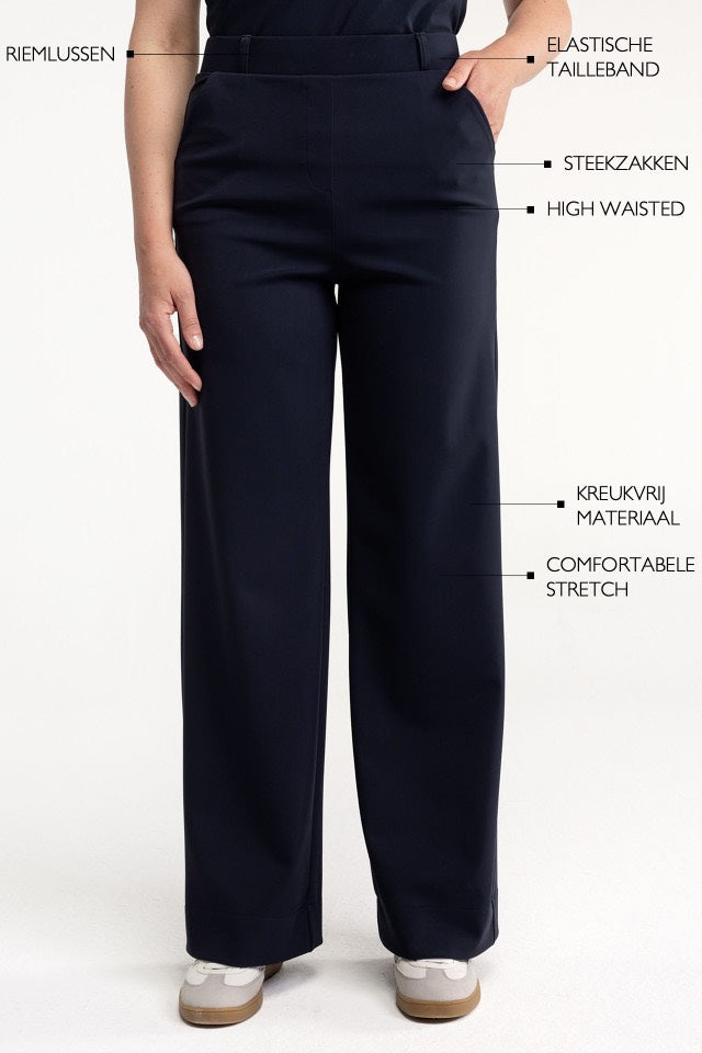 Lexie Bonded Trousers - Navy