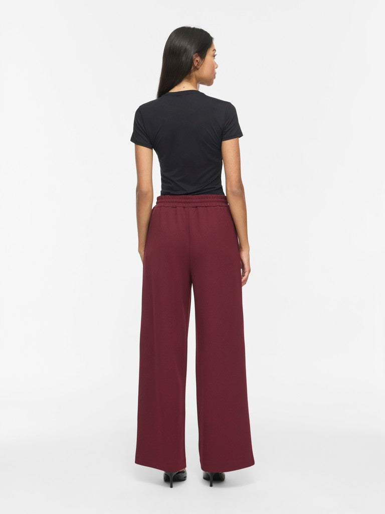 Viclua Hw Wide Pants-noos - Bordeaux