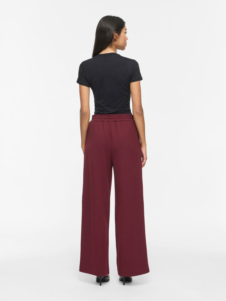 Viclua Hw Wide Pants-noos - Bordeaux