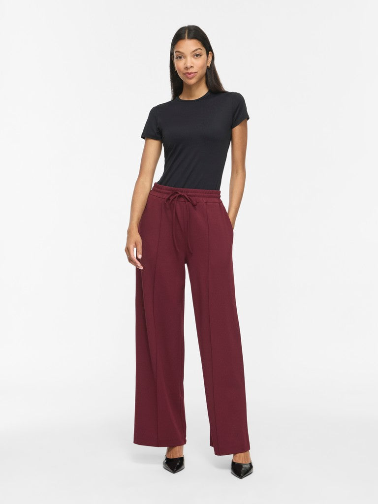 Viclua Hw Wide Pants-noos - Bordeaux