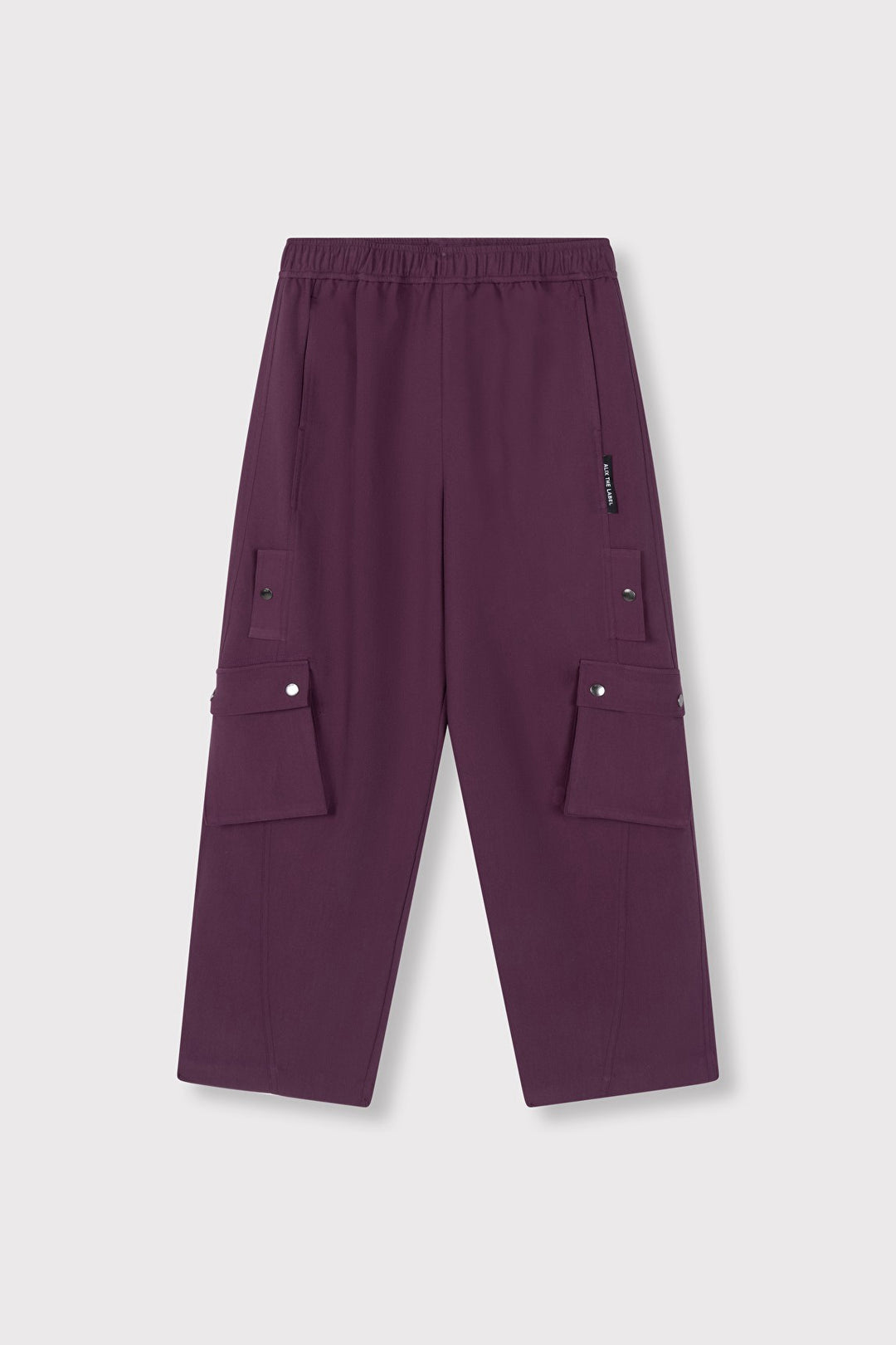 Woven Cargo Pants - Aubergine