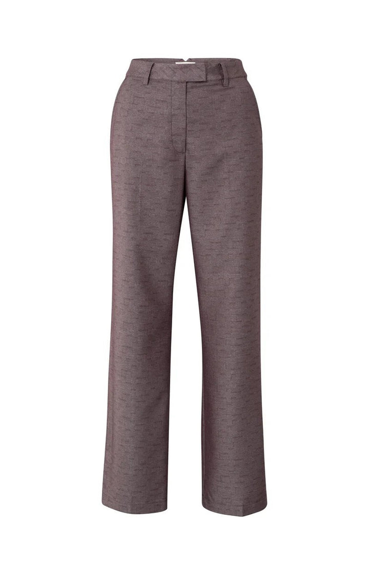 Shiny Woven Trousers - Paars Dessin