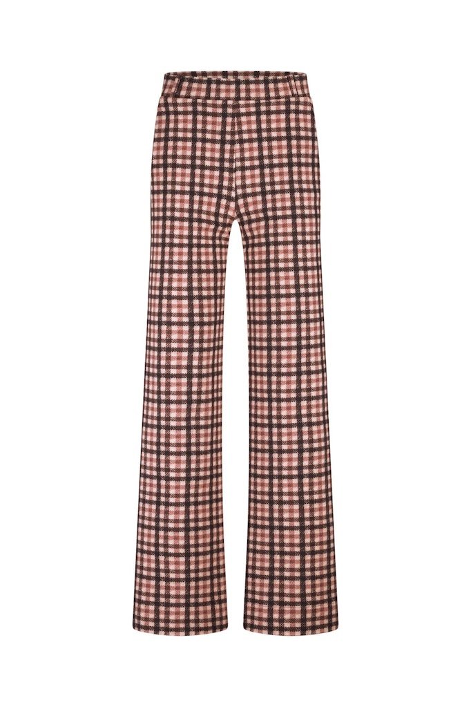 Lexie Bnd Check Trousers - Roze Dessin