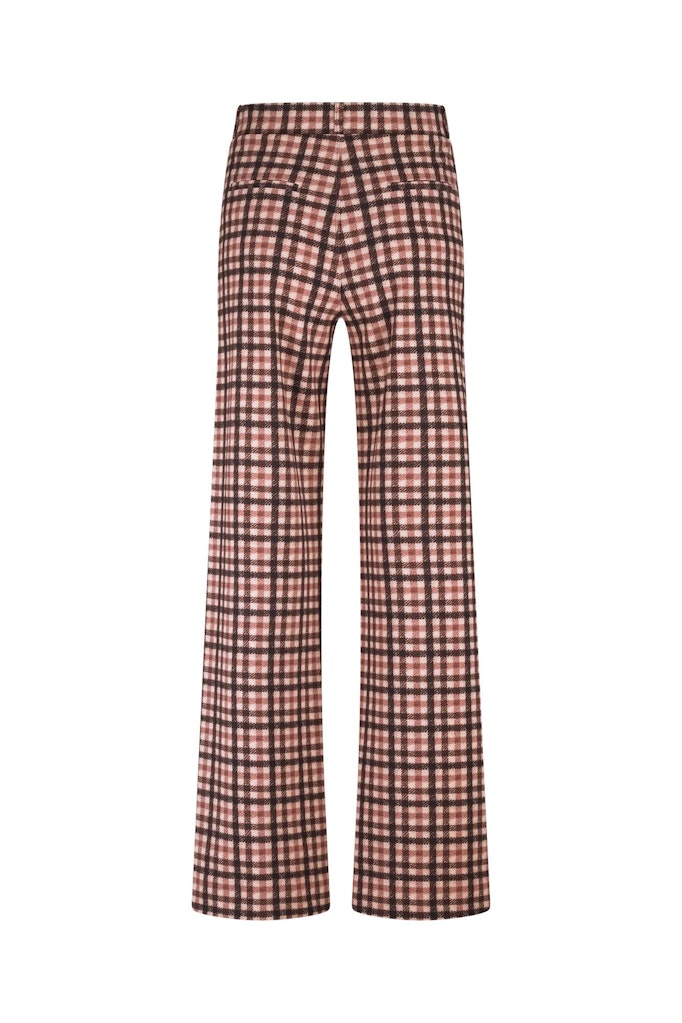Lexie Bnd Check Trousers - Roze Dessin