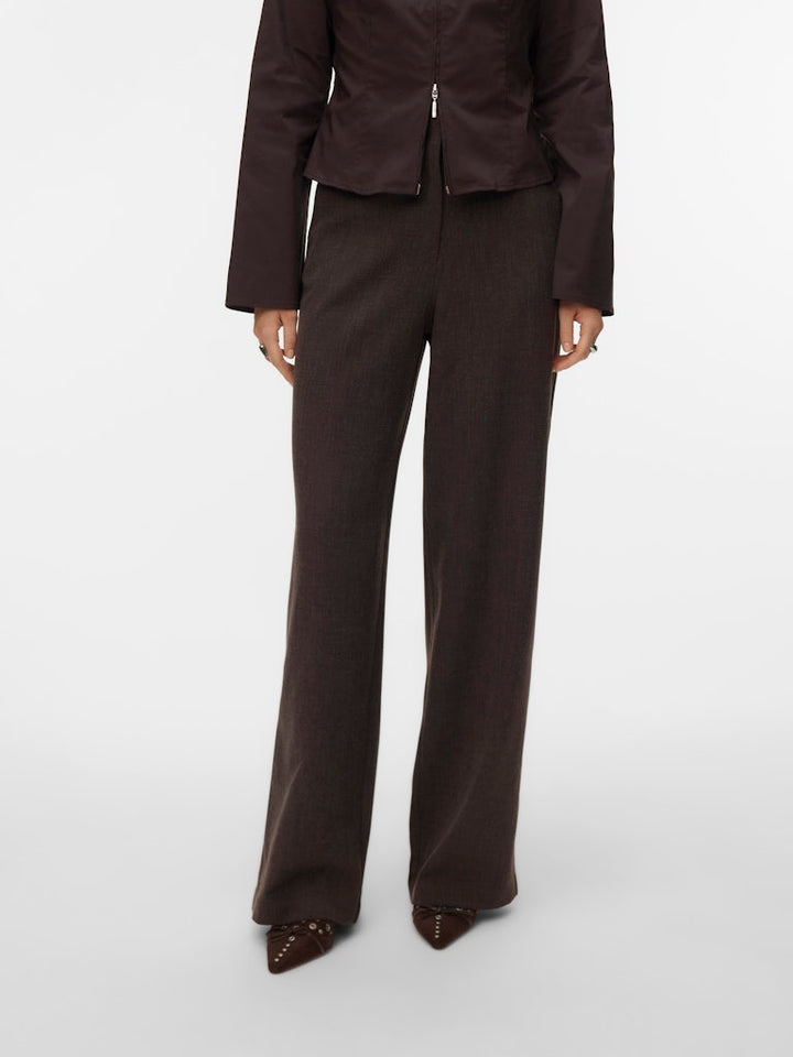 Vmbestie Hw Wide Pant Noos - Bruin