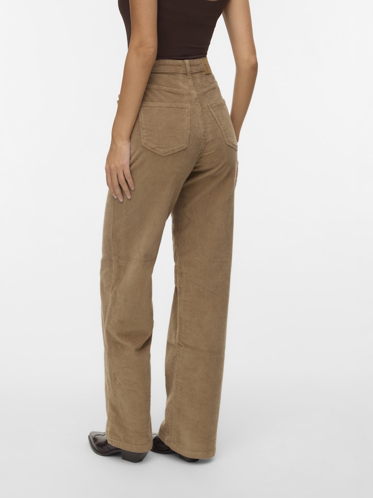 Vmtessa Hr Wide Corduroy Pants Noos - Licht Bruin