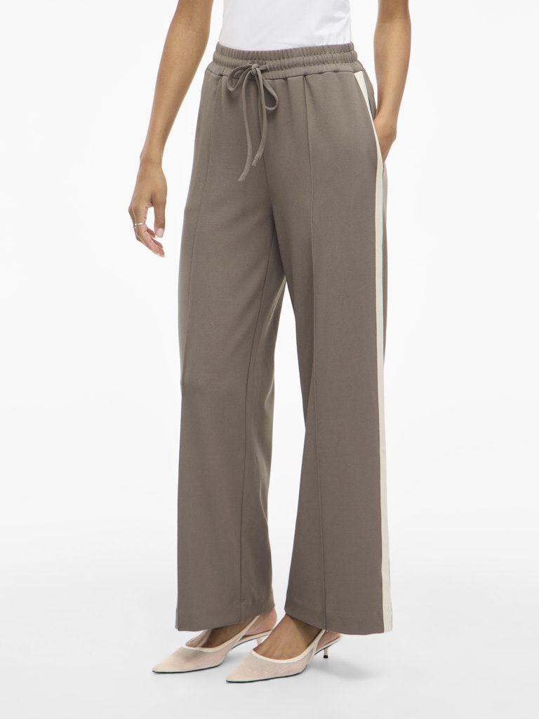 Viclua Hw Wide Track Pants - Taupe