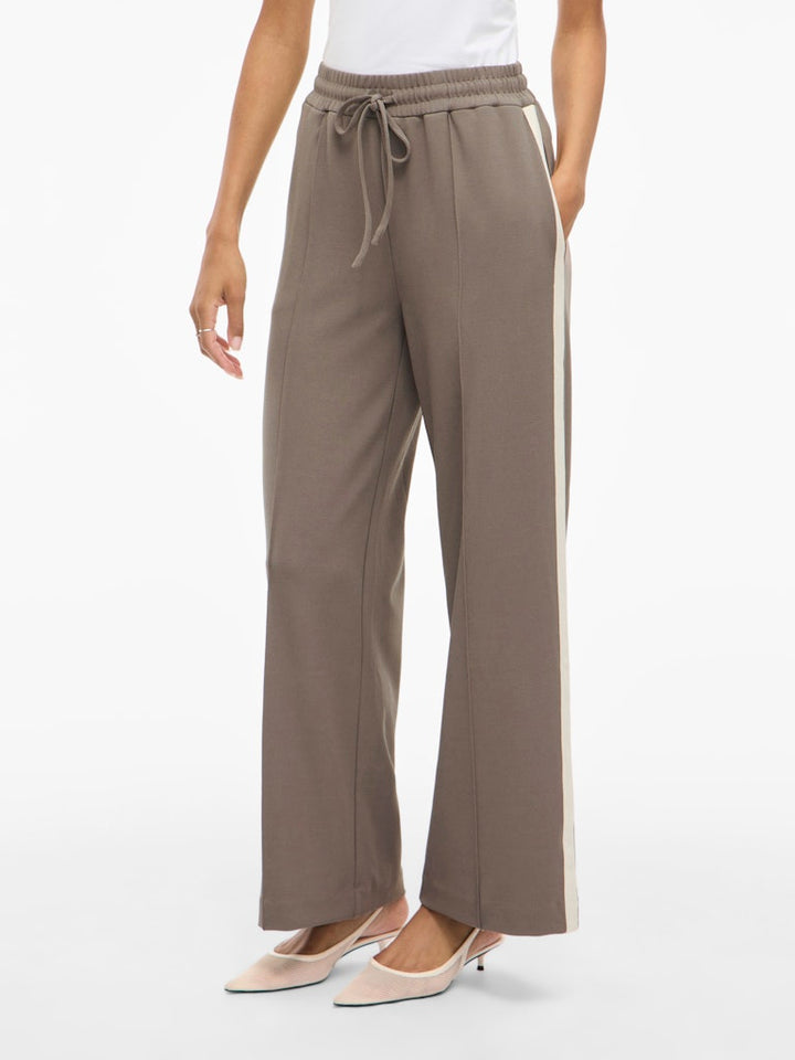 Viclua Hw Wide Track Pants - Taupe