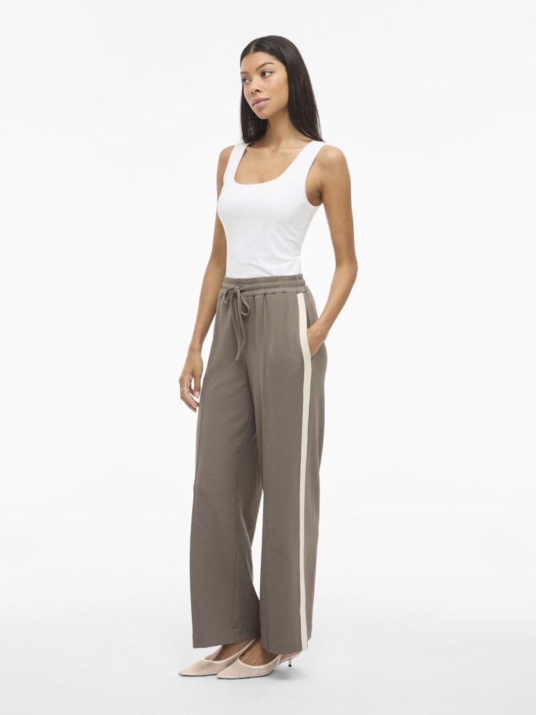 Viclua Hw Wide Track Pants - Taupe