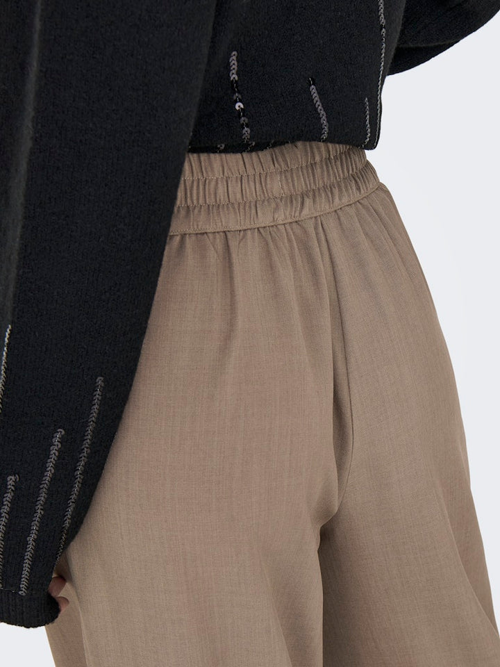 Jdydora Hw Wide Pant Tlr - Taupe