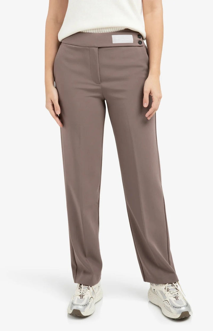 Pantalon Met Tailleband - Taupe