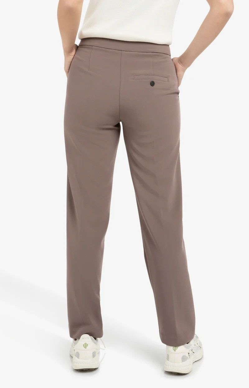 Pantalon Met Tailleband - Taupe
