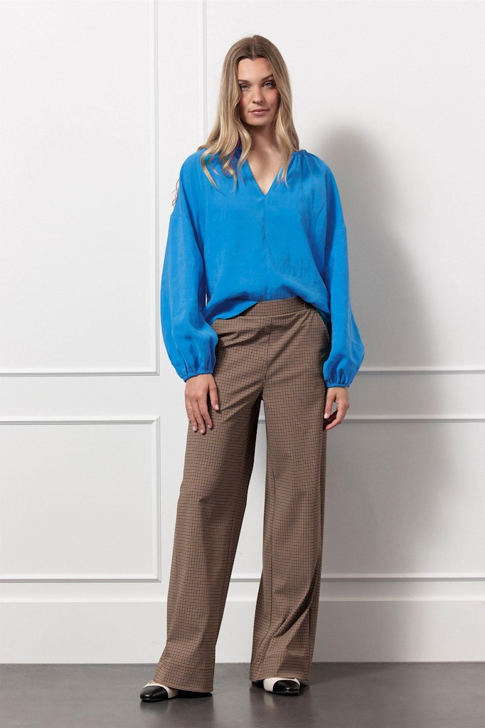 Lexie Check Trousers - Bruin Dessin