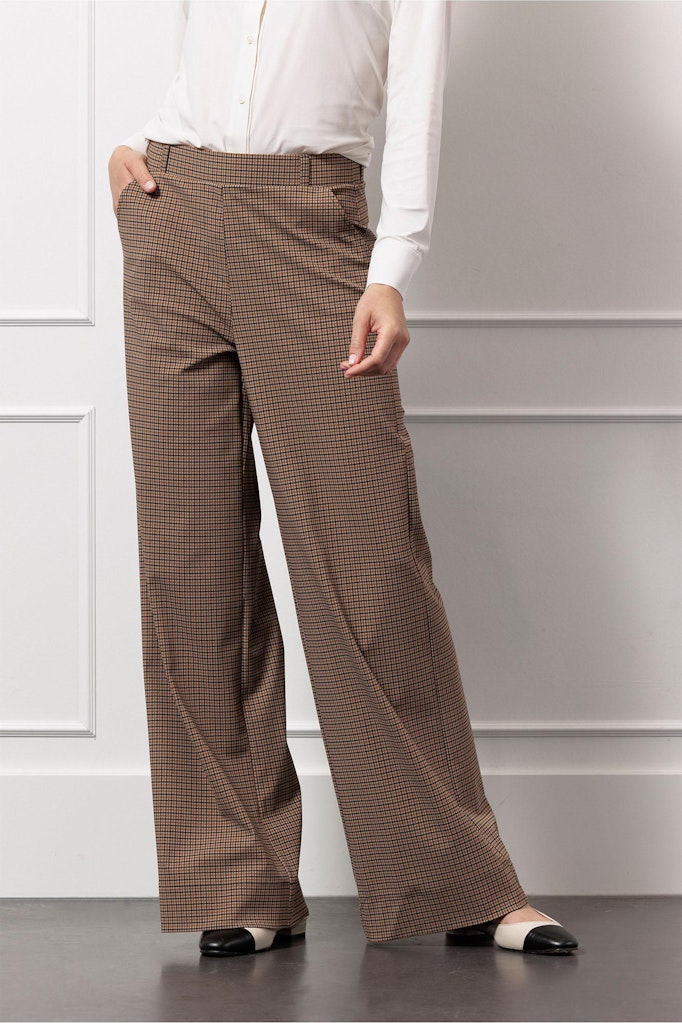 Lexie Check Trousers - Bruin Dessin