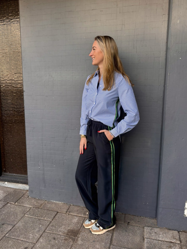 Vikalan Hw Stripe Detail Pants - Zwart